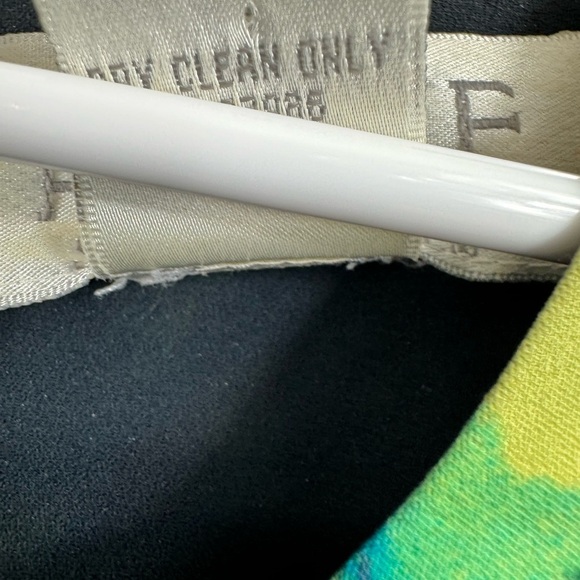 Vintage Petite Sophisticate Size 6 Black Floral 100% Silk Dress Dark Fairy Y2K - Picture 5 of 6